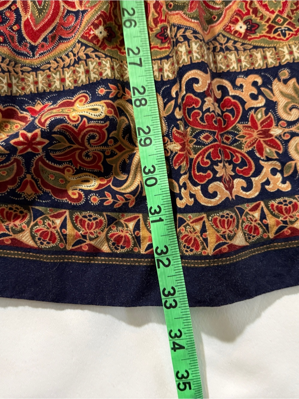 Vintage Pendleton Paisley Maxi Skirt in Earthy Red, Green, Gold and Navy - Picture 5 of 5